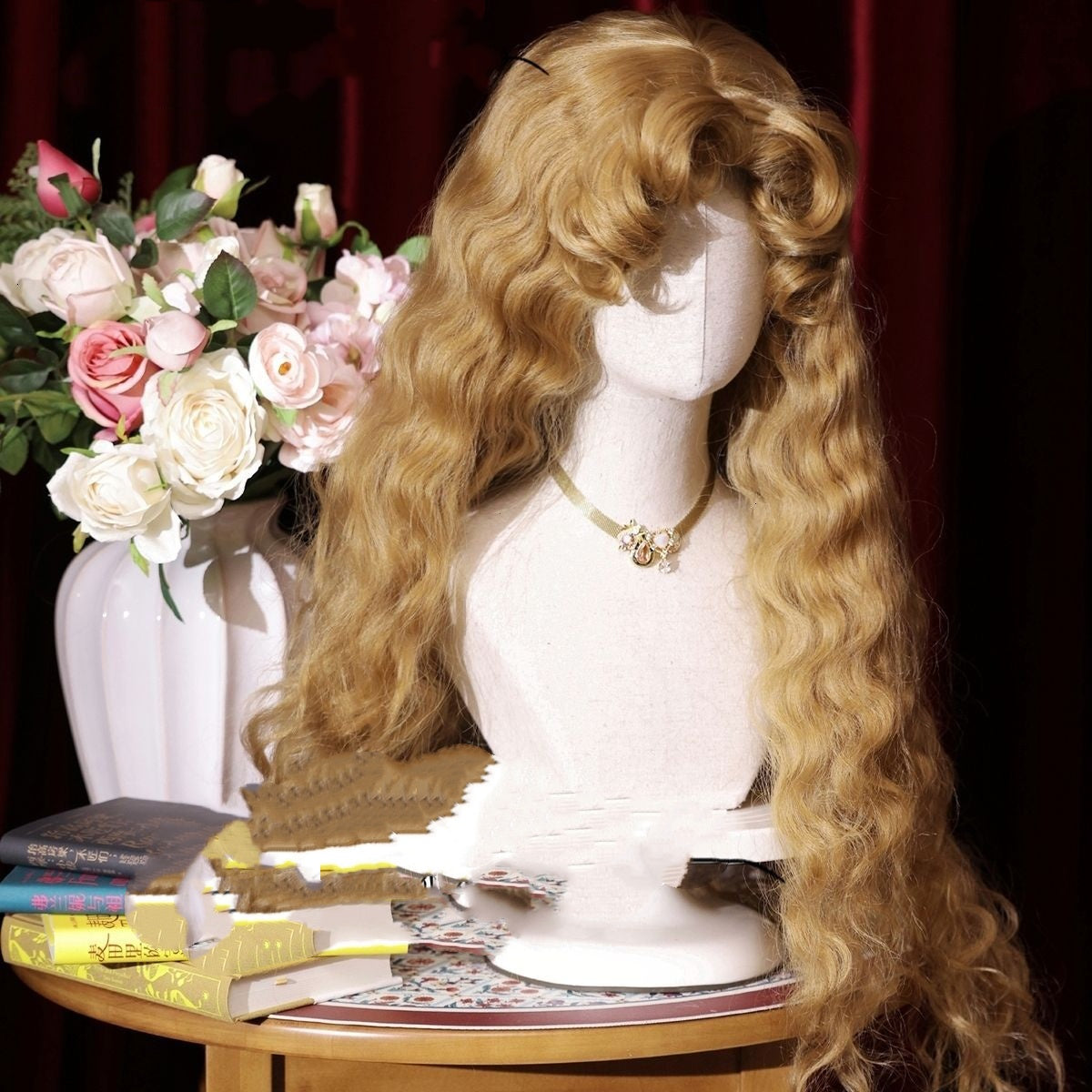 rincess Diary - French Fluffy Wool Curl Long Lolita Wig by0994
