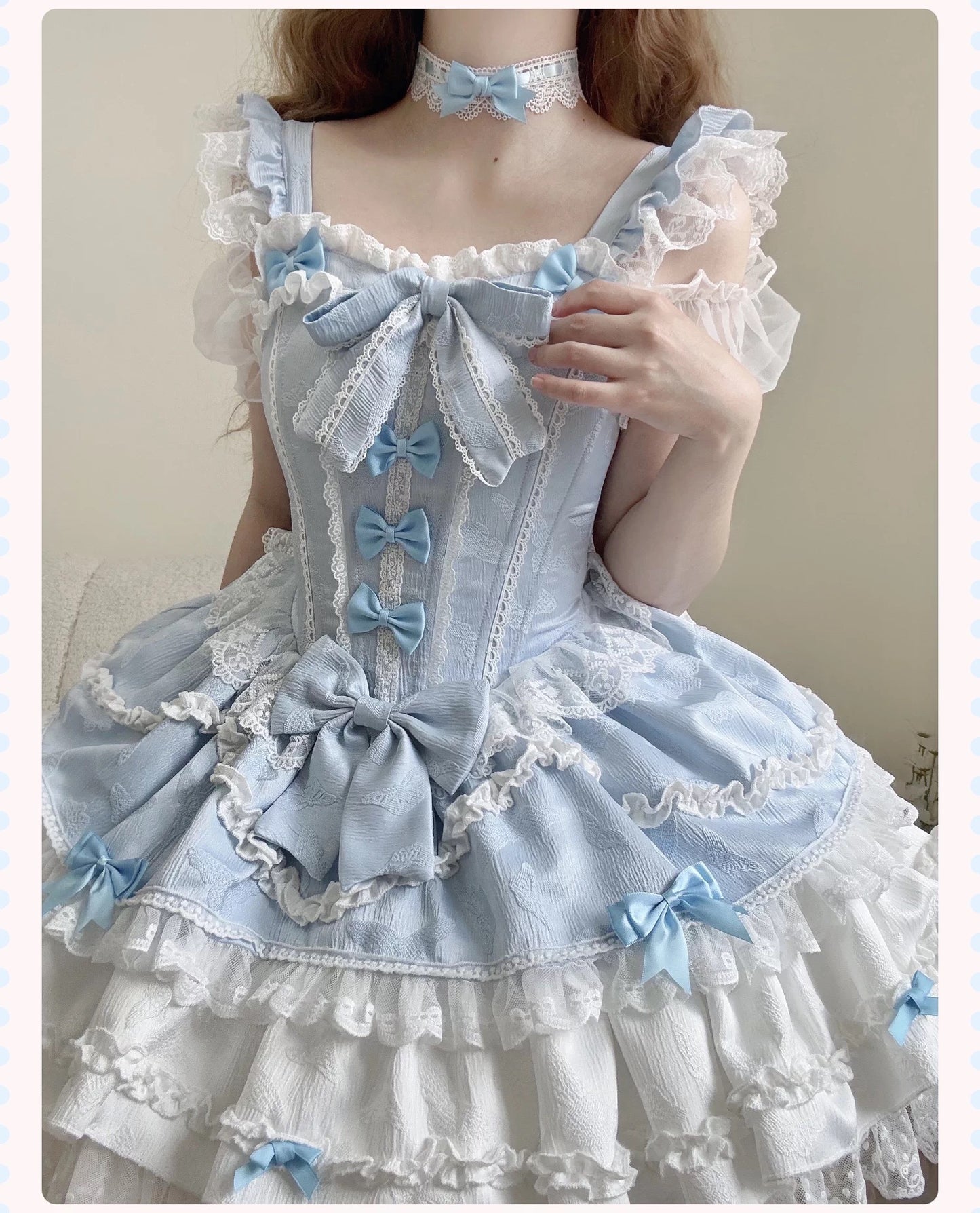 Pink & Blue Pastel Princess Lolita Dress|In Stock BY0100