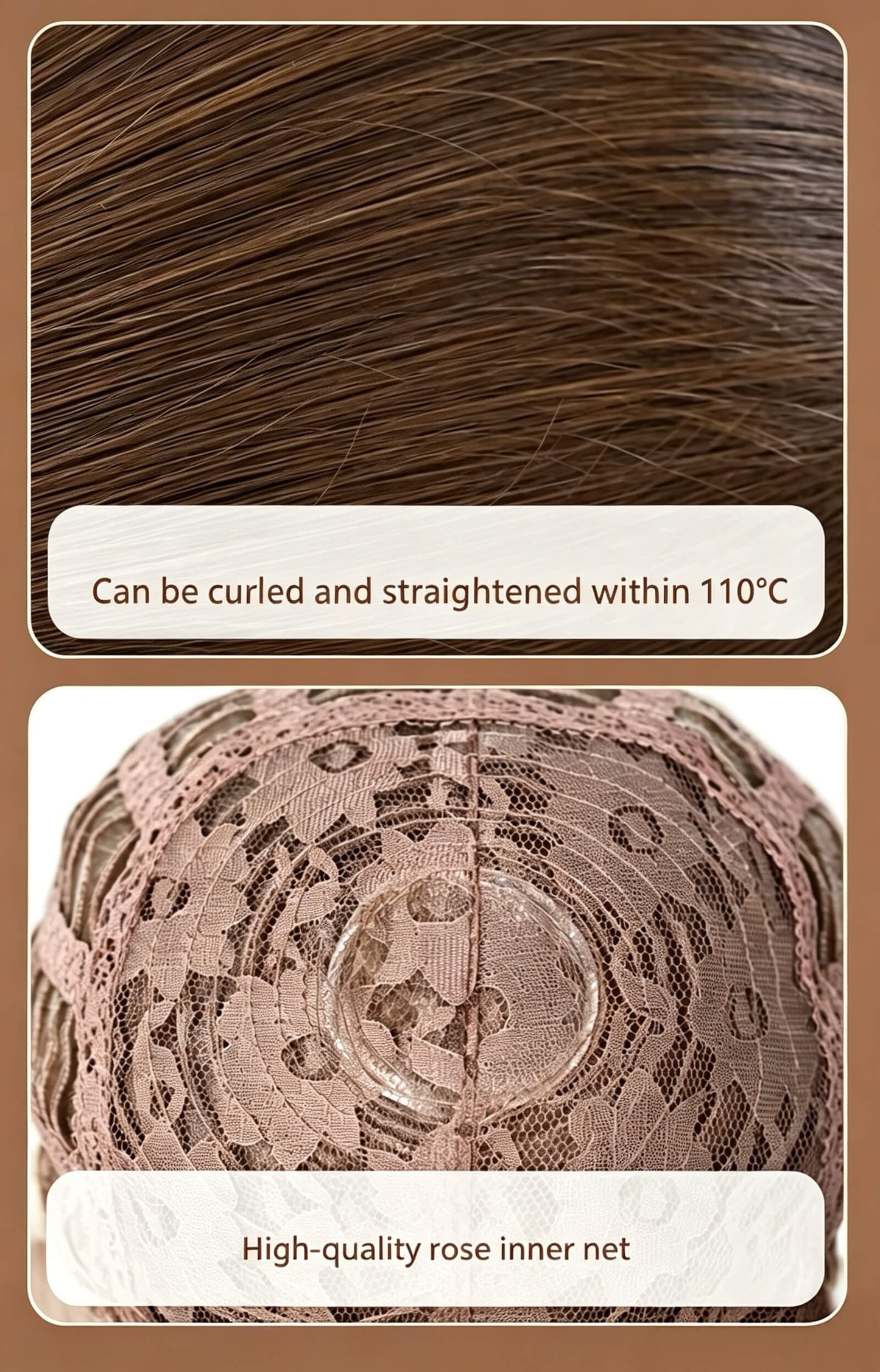 Cute Natural Lolita Brown Long Curly Double Ponytail Doll Wig BY1130
