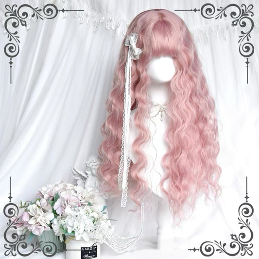 Kawaii Pink Wavy Doll Lolita Cosplay Wig BY1160