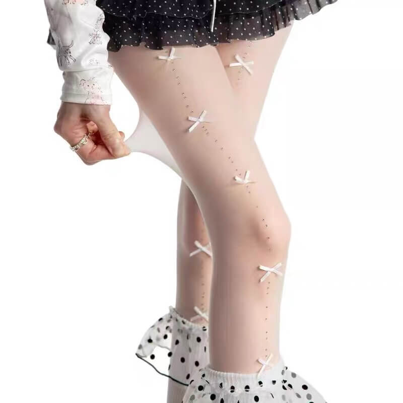 Kawaii Japanese Lolita White Tights BY9216