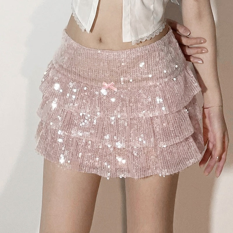 pink bling skirt by11291