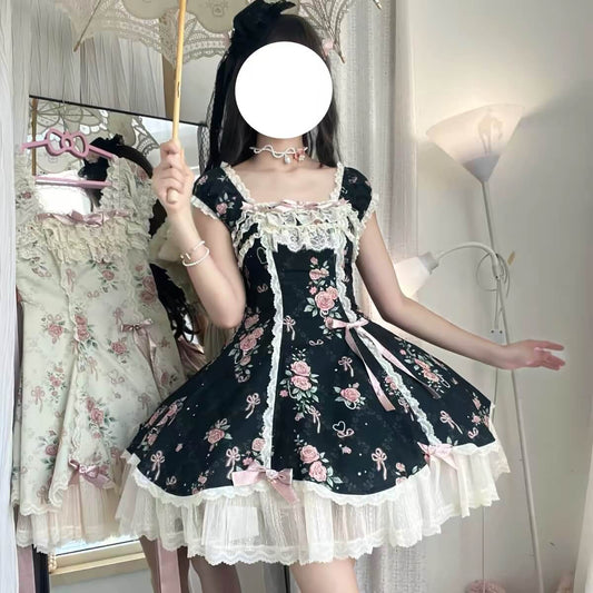 Pearl & Rose Vintage Old‑School Classic Lolita OP| Pre Order BY1112