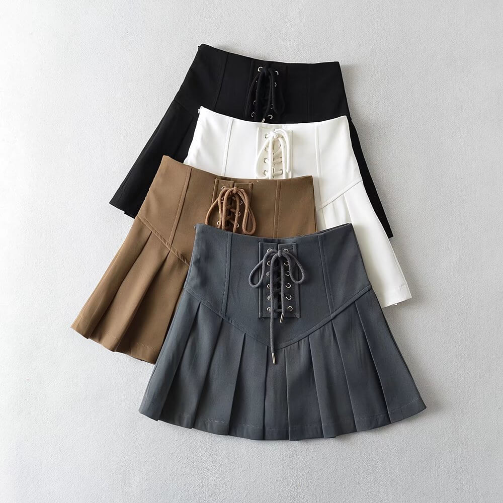 High waisted Spicy Girls College style pleated skirt BY9130