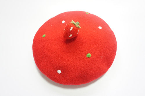 ''A STRAWBERRT'' POINT RED BERET BY51020