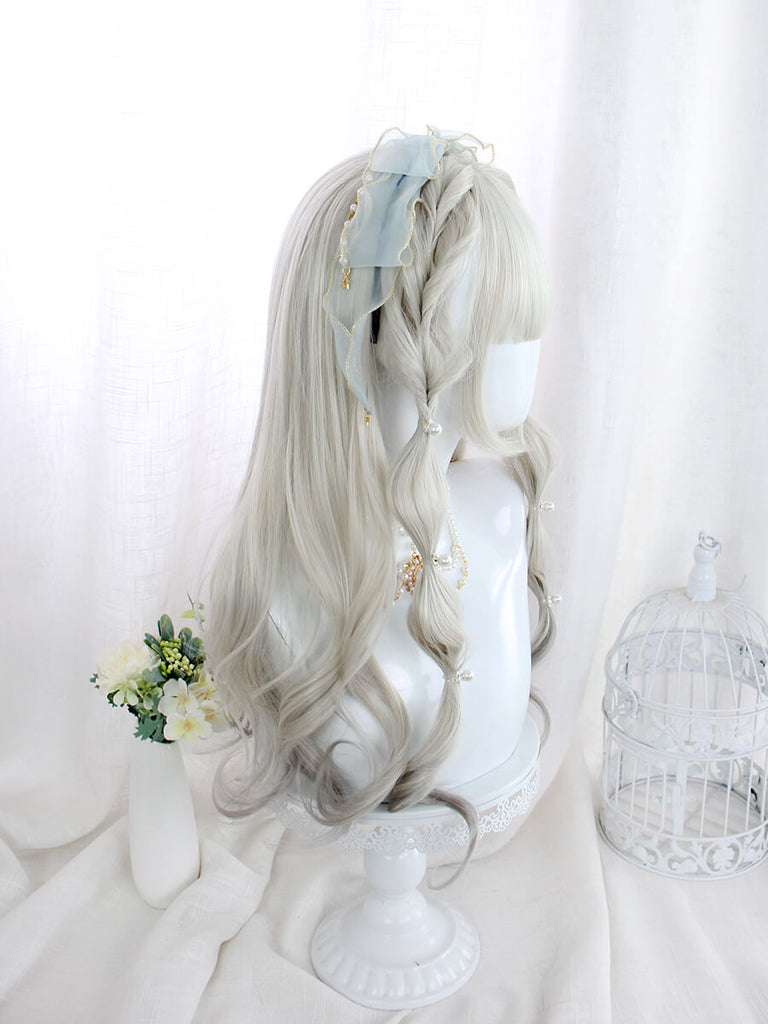 JAPANESE LOLITA GRADIENT GRAY COS LONG CURLY WIG BY61108