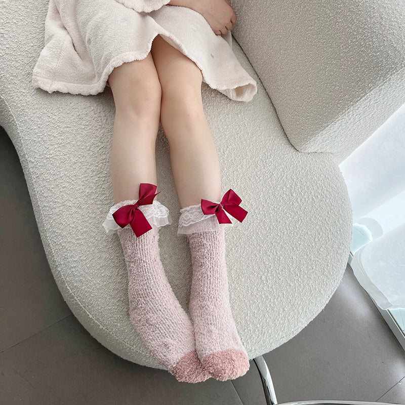 Thickened warm sleeping socks Lolita floor socks by11302