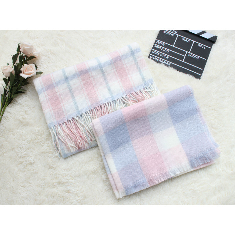 MACAROON PASTEL CASHMERE-LIKE SCARF BY13018