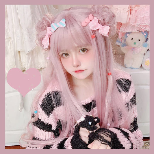Universal pink gold long wig BY0994
