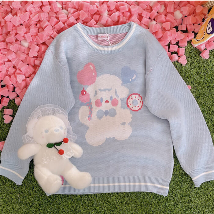 Ice cream jacquard sweater by9621