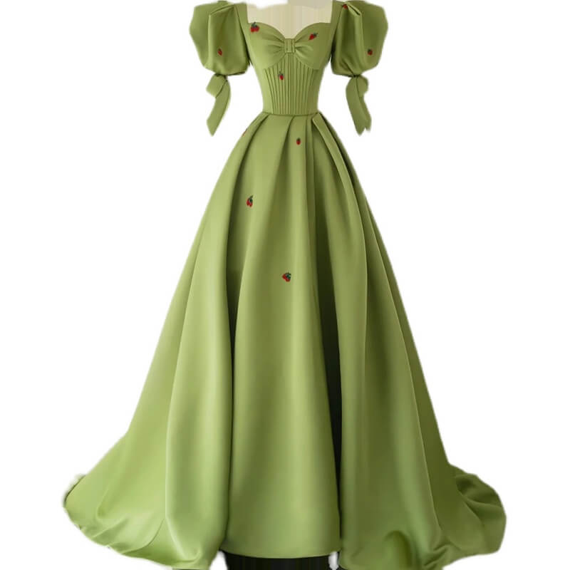 Green evening dress Princess Dress by9091