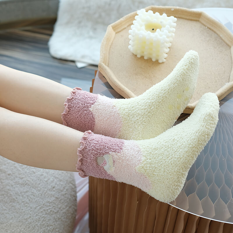 Three pairs of thickened warm and non slip floor socks by11301 aleeby