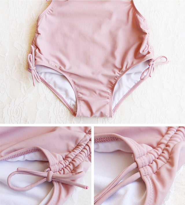PASTEL PINK BLING STAR MESH TWO-PIECE SWIMSUIT BY17600