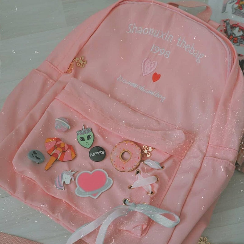 REVIEW FOR CHIC LOVE LETTER EMBROIDERY BACKPACK
