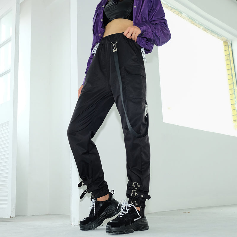 STREET HIPHOP OVERALLS CASUAL PANTS BY63010