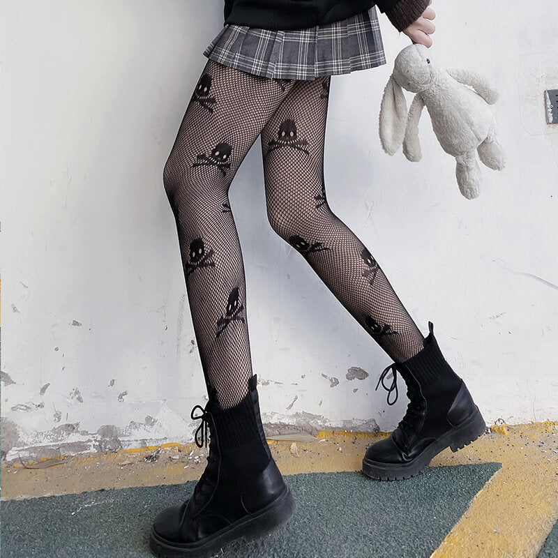 Black fishing net socks pantyhose BY7005