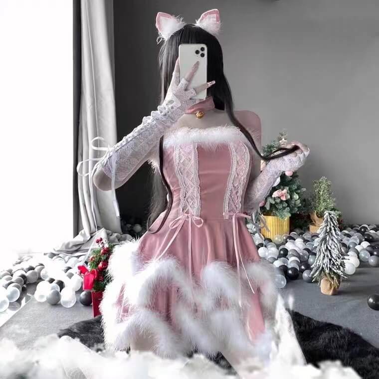 Cosplay Cute Bunny girl sexy uniform Christmas dress BY9011