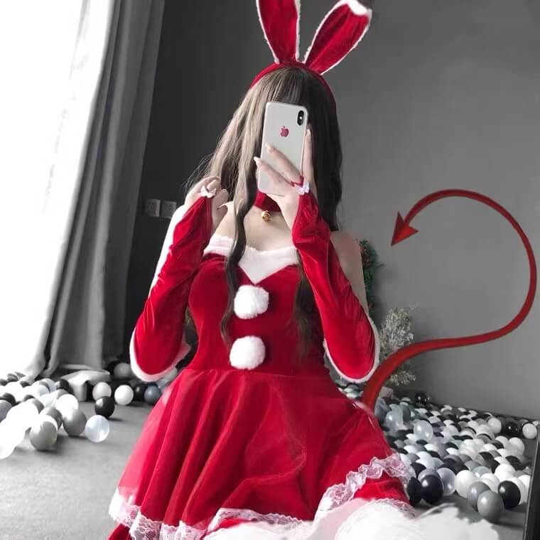 Cos BUNNY girl new year Christmas Dress BY9009