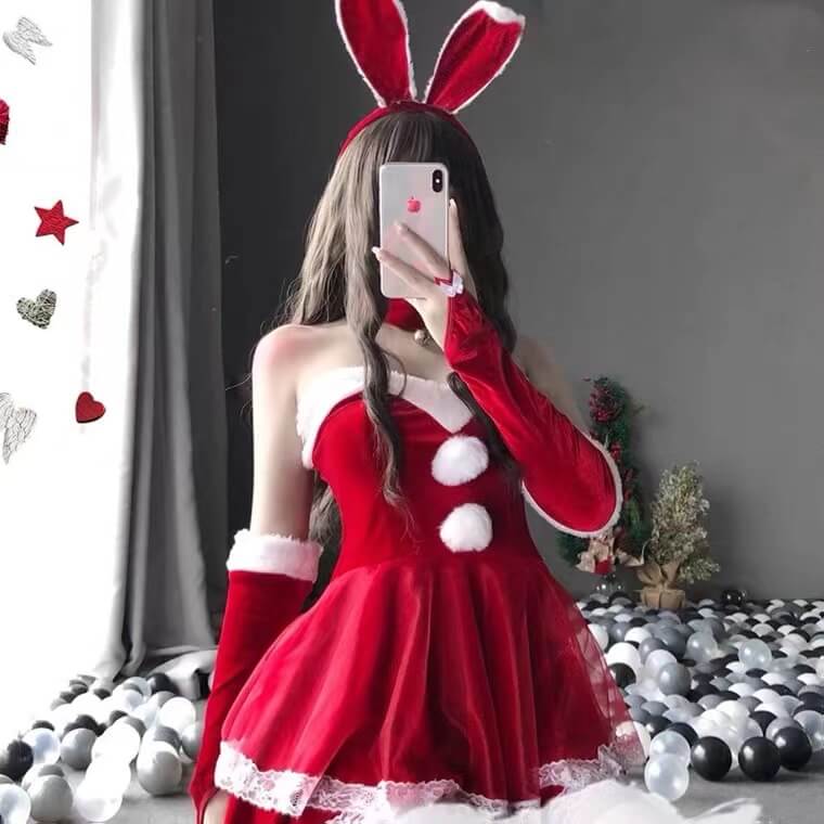 Cos BUNNY girl new year Christmas Dress BY9009