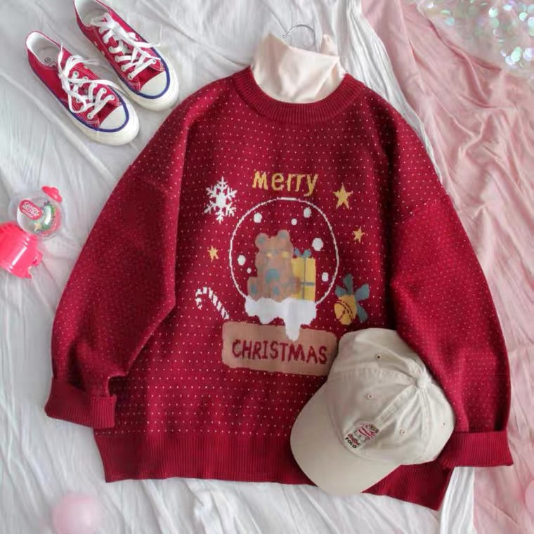 “MERRY CHRISTMAS” CUTE SOFT SWEATER BY53333