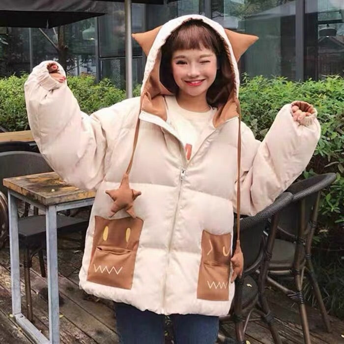 JAPANESE MONSTER HOODED THICK COAT BY24101