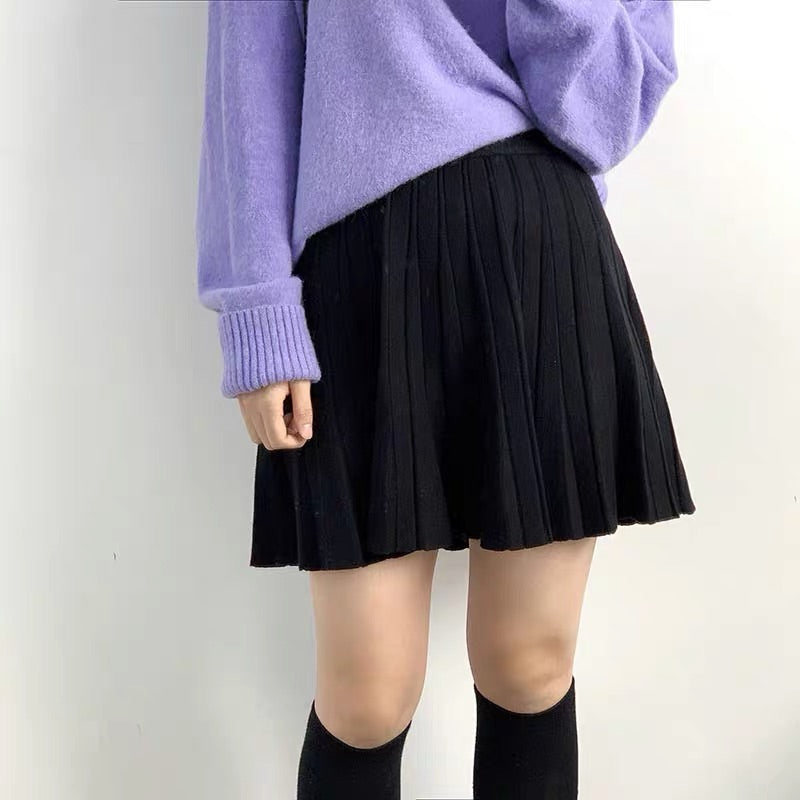 3 COLORS FASHION KNIT SKIRT BY61169