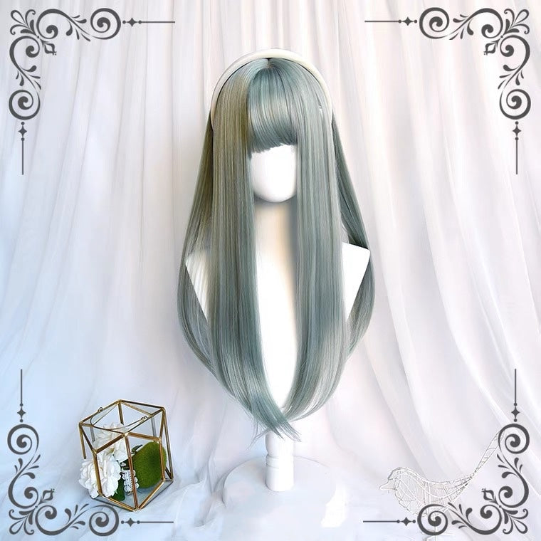 FAIRY MINT LIGHT GREEN LONG STRAIGHT WIG BY90144