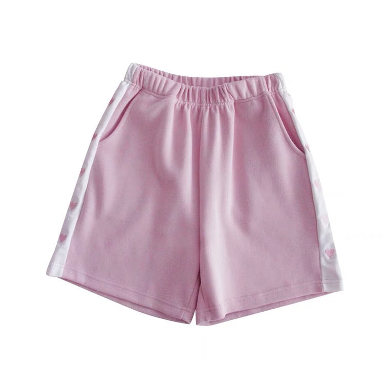 JAPANESE CUTE HEART EMBROIDERY BESTIE SHORTS BY50082