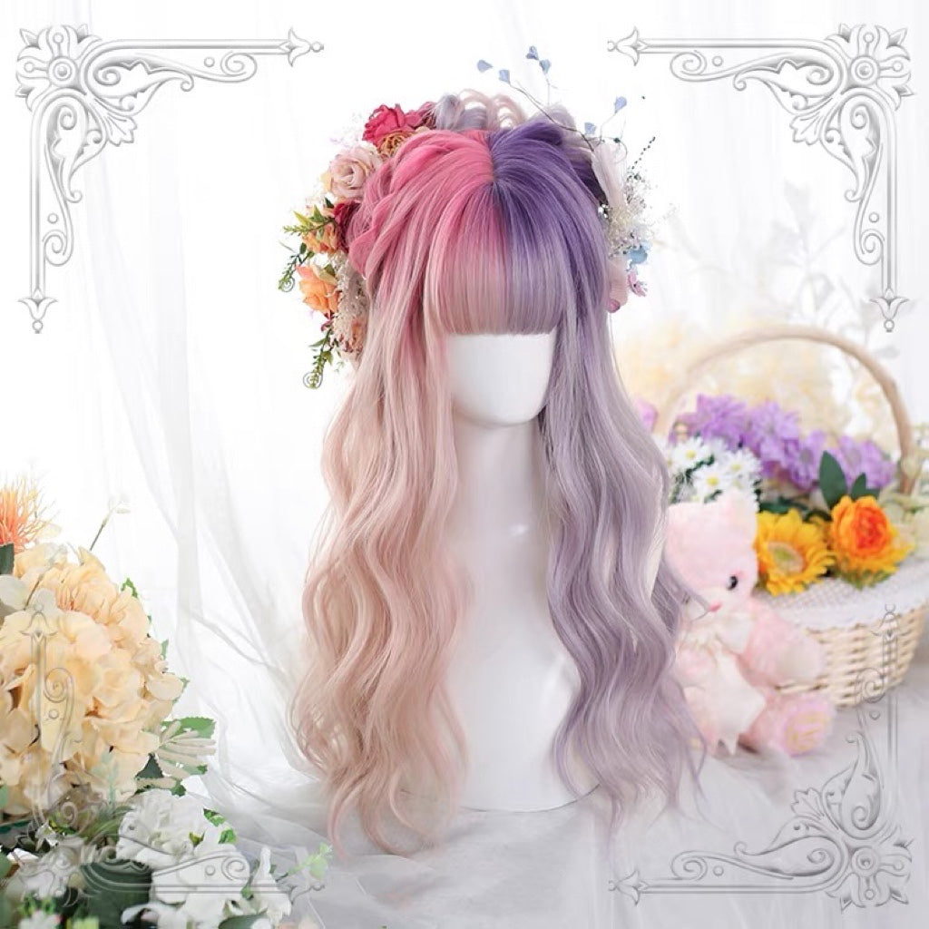 Lolita gradient long curly wig BY7060