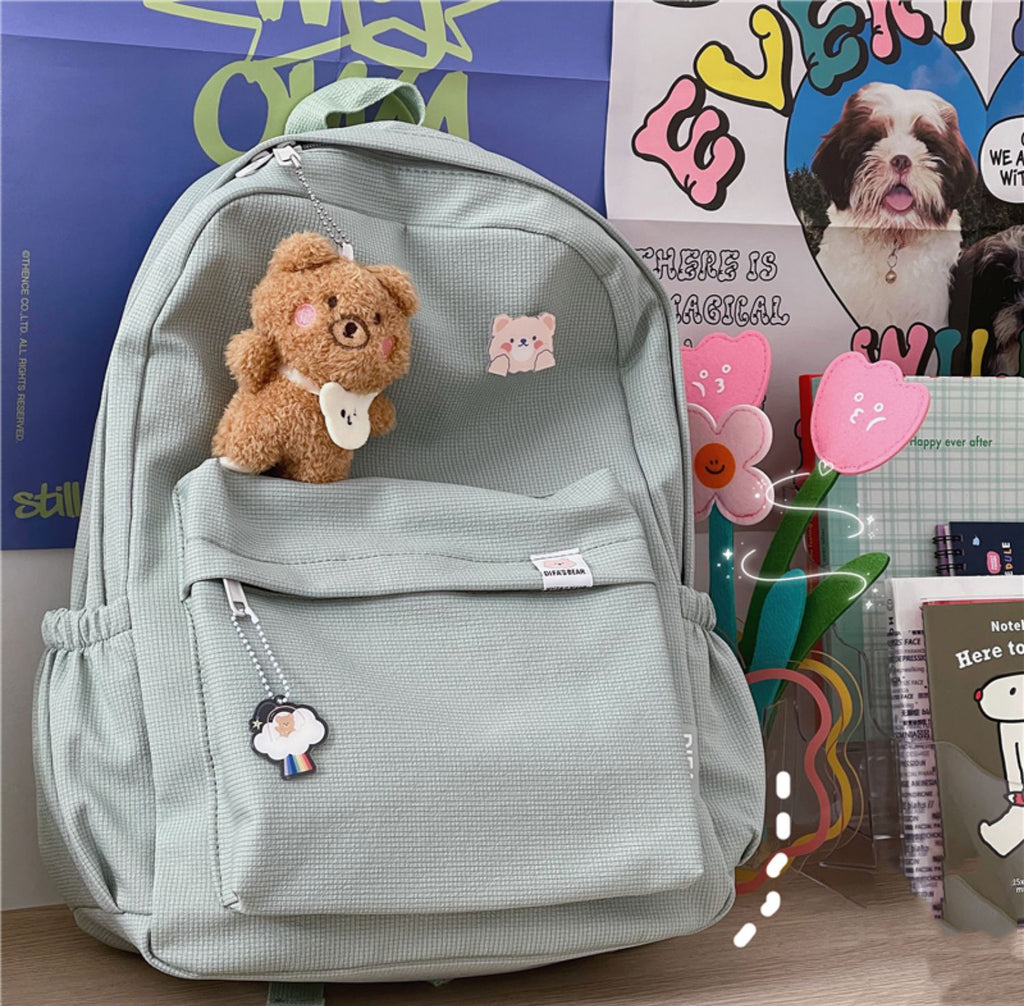 Ins Japanese cute bear backpack High School Student Backpack BY111