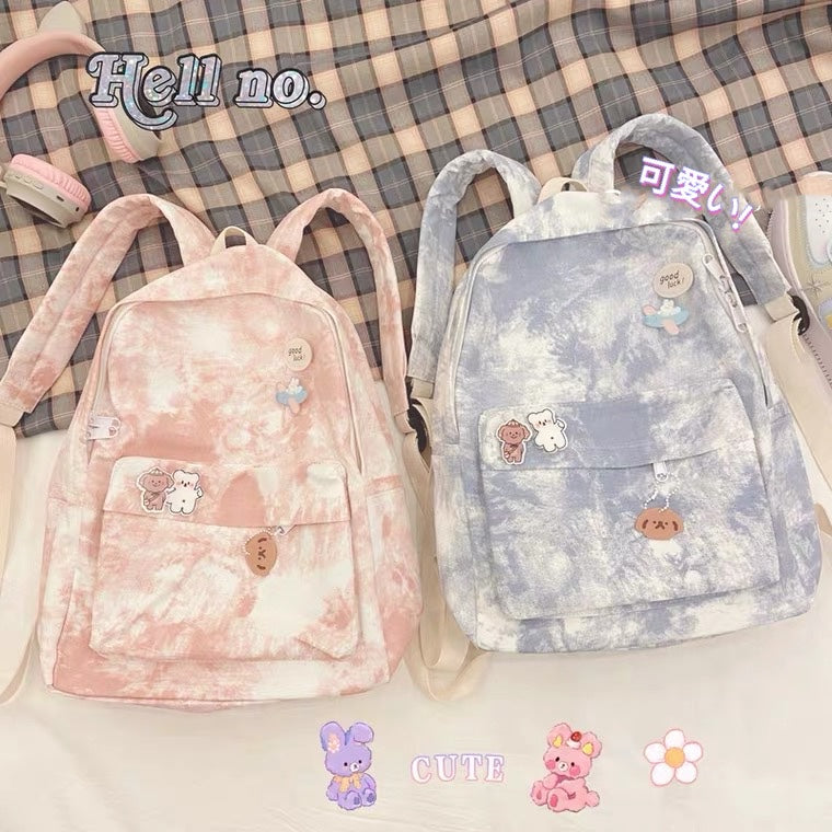 INS JAPANESE TIE-DYE CANVAS BACKPACK BY90113