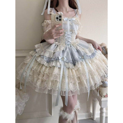 Lolita Dress Ballet Style JSK Sleeveless Strap Dress  BY9112