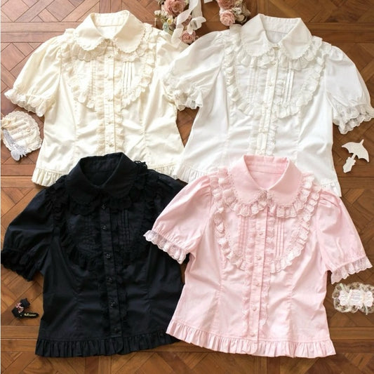 4 Color Cotton Lolita  Blouse BY1013