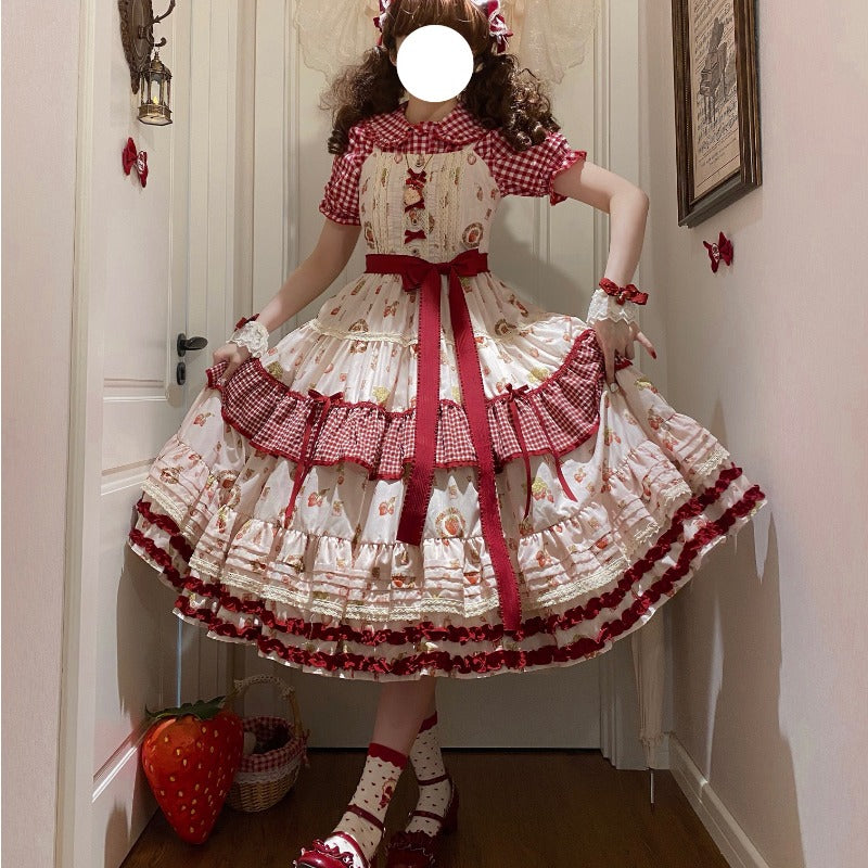 Sweet Little Strawberry Lolita JSK Dress BY1016