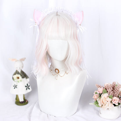 Ice Cream Macaron Color Fairy Short Bubble Curl Wig by0996
