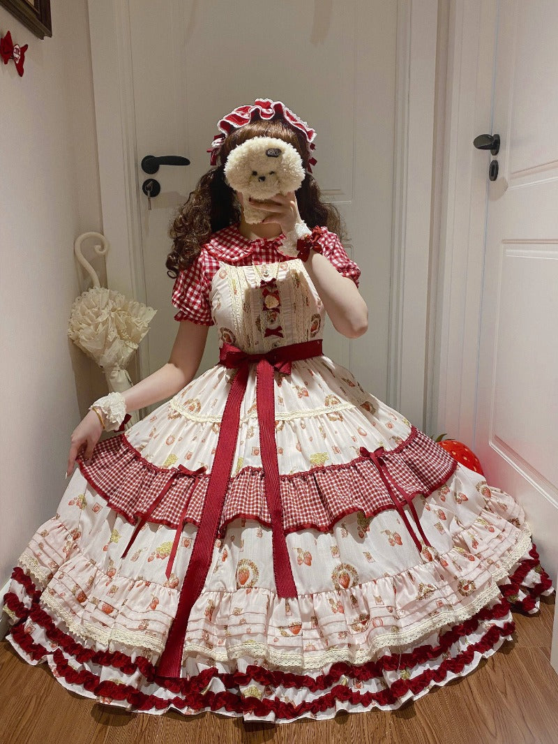 Sweet Little Strawberry Lolita JSK Dress BY1016