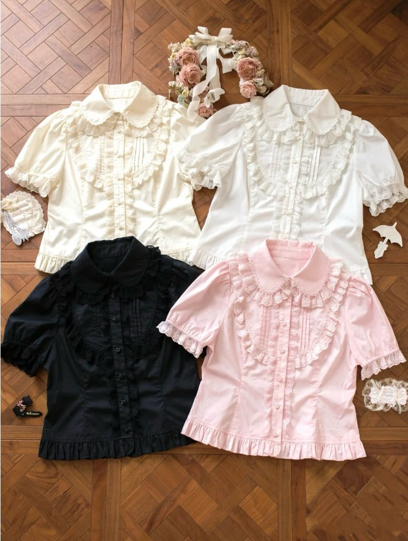4 Color Cotton Lolita  Blouse BY1013