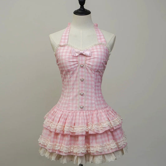 New Sweet Summer Mint Nana Dress Puffy Skirt BY0022