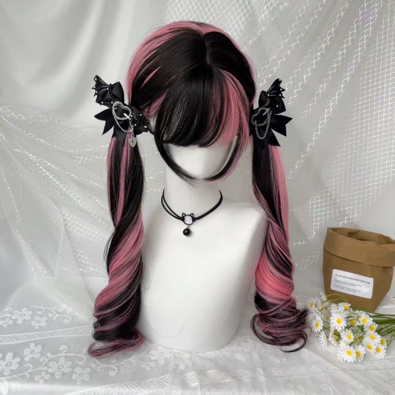 Black Pink Highlights  Wig BY9242