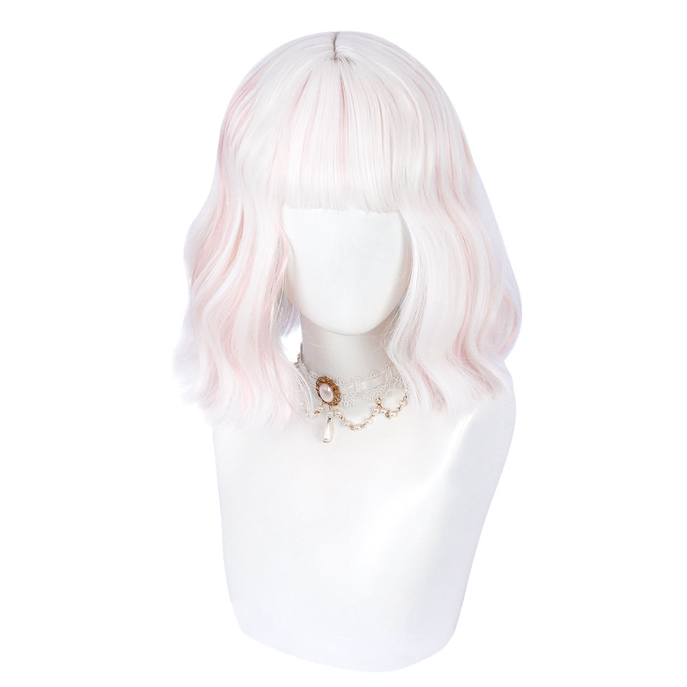 Ice Cream Macaron Color Fairy Short Bubble Curl Wig by0996