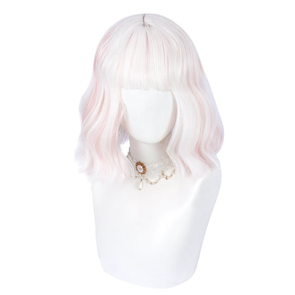 Ice Cream Macaron Color Fairy Short Bubble Curl Wig by0996