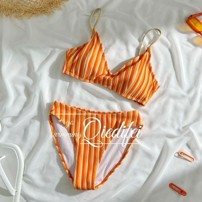 Orange Soda Beach Resort Bikini 3-Piece Set