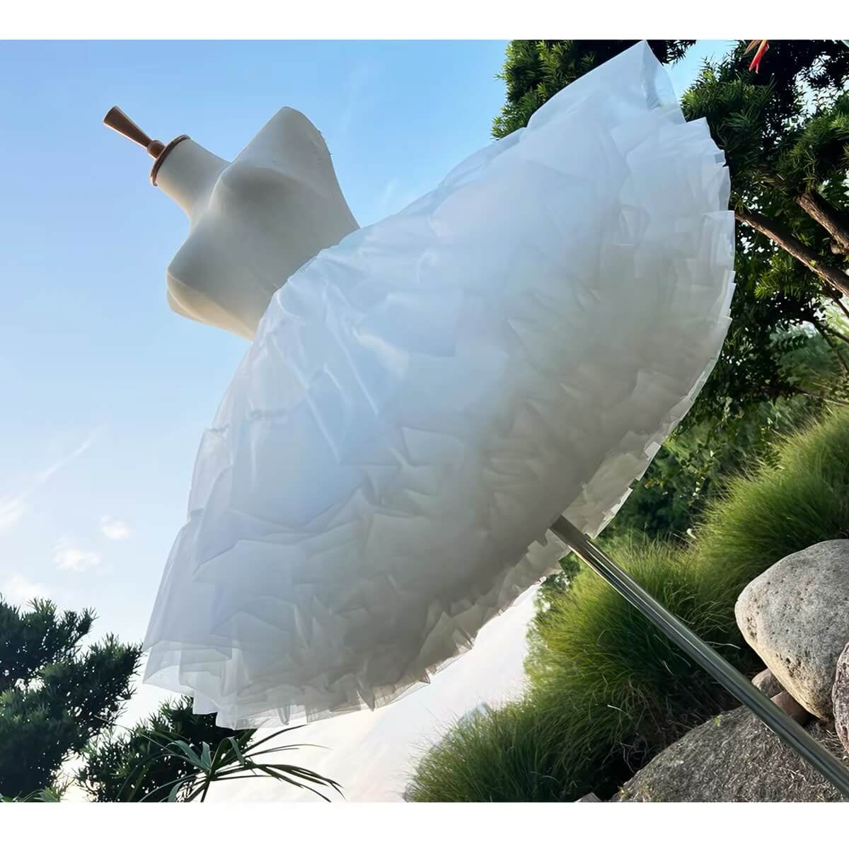 4 Layer 45cm Ultra Poof Boneless Organza Lolita Petticoat BY9292