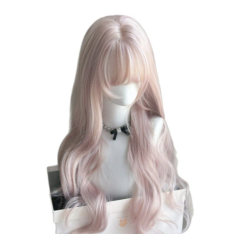Pink Lolita Long Big Wave Curly Wig BY9104