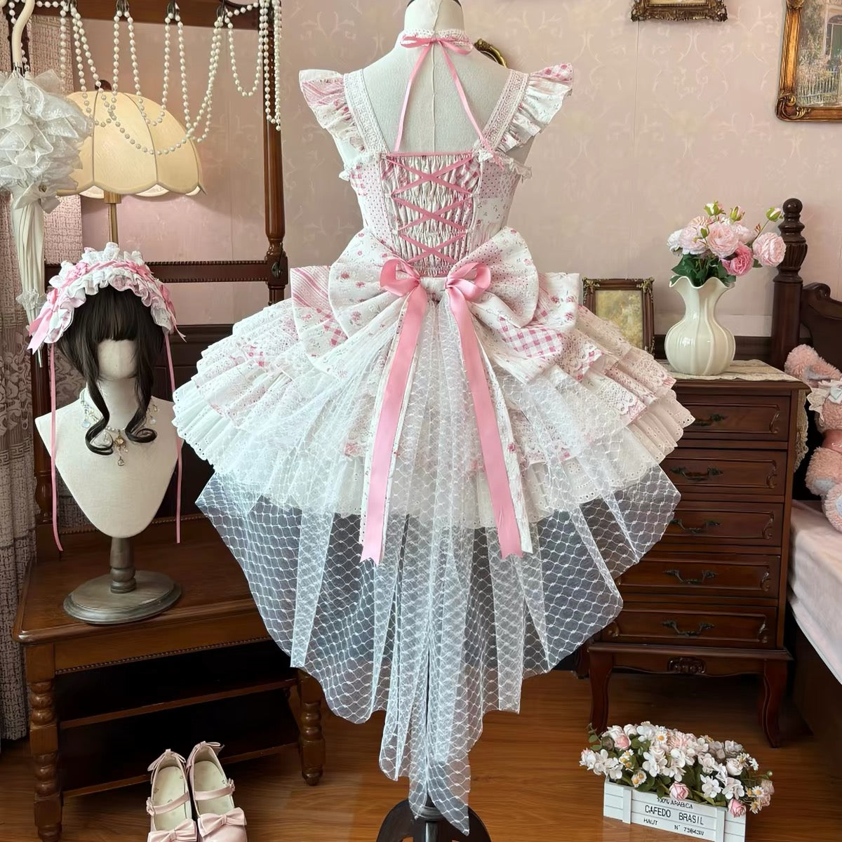 5 Colors Train Light Lolita JSK Lace Fairy Dress|In Stock BY0044