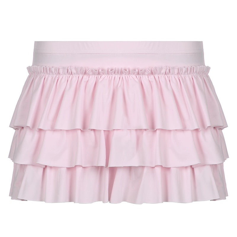 Baby Pink bow high waist cake skirt BY11000
