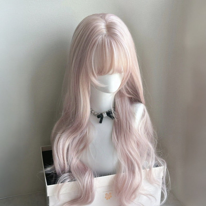 Pink Lolita Long Big Wave Curly Wig BY9104