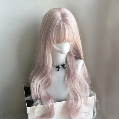 Pink Lolita Long Big Wave Curly Wig BY9104
