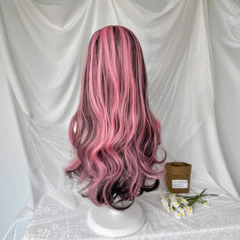 Black Pink Highlights  Wig BY9242