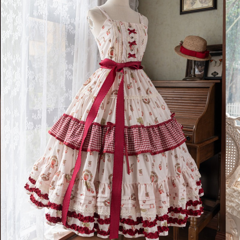 Sweet Little Strawberry Lolita JSK Dress BY1016